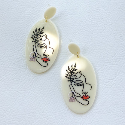 Wholesale Jewelry Plate Printing Pattern Acrylic Earrings Gooddiy