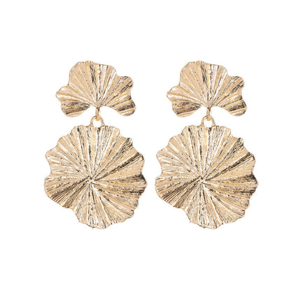 Fashion Creative Geometric Metal Star Shell Irregular Earrings Wholesale