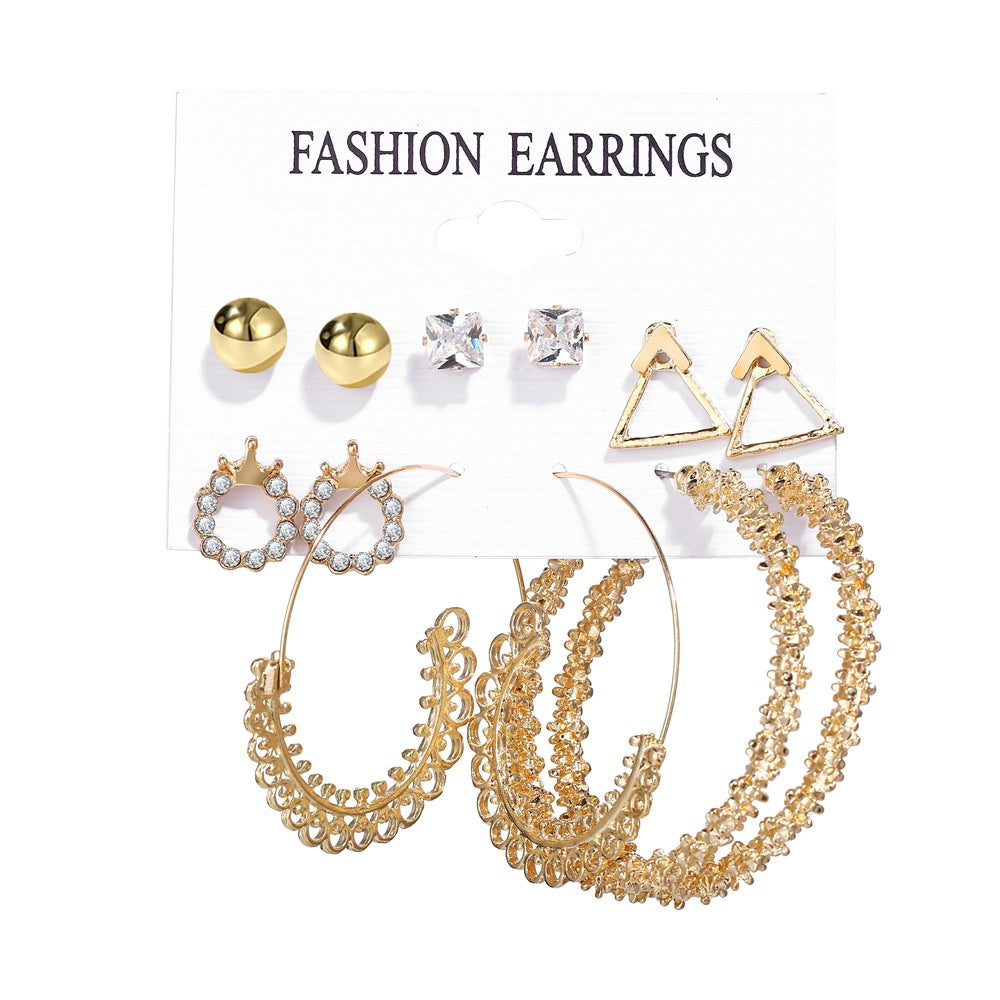 Vintage Style C Shape No Inlaid Earrings