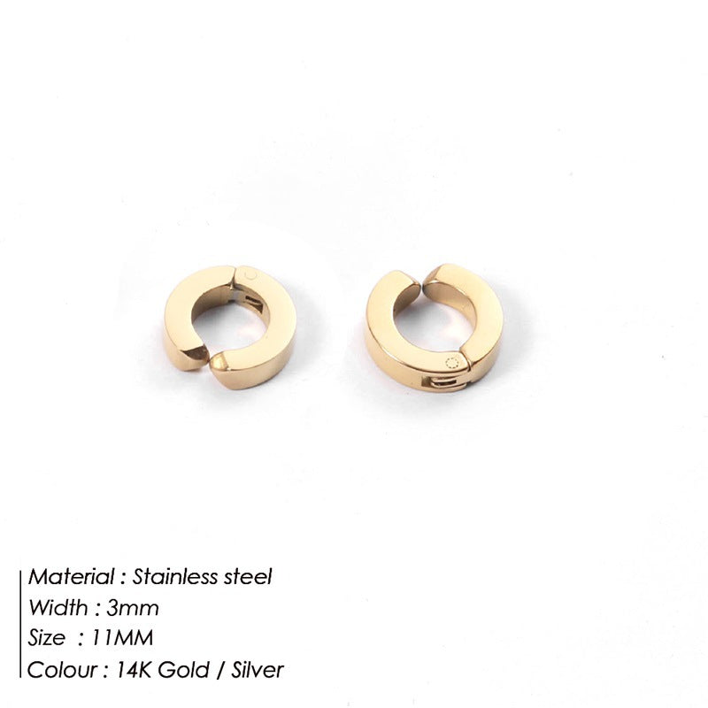 Simple Ear Clips Ear Bone Clip Stainless Steel Earrings Wholesale