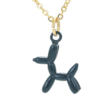 Solid Color Cute Cartoon Puppy Decor Necklace Multicolors