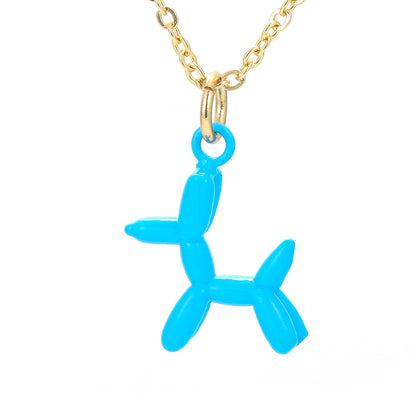 Solid Color Cute Cartoon Puppy Decor Necklace Multicolors