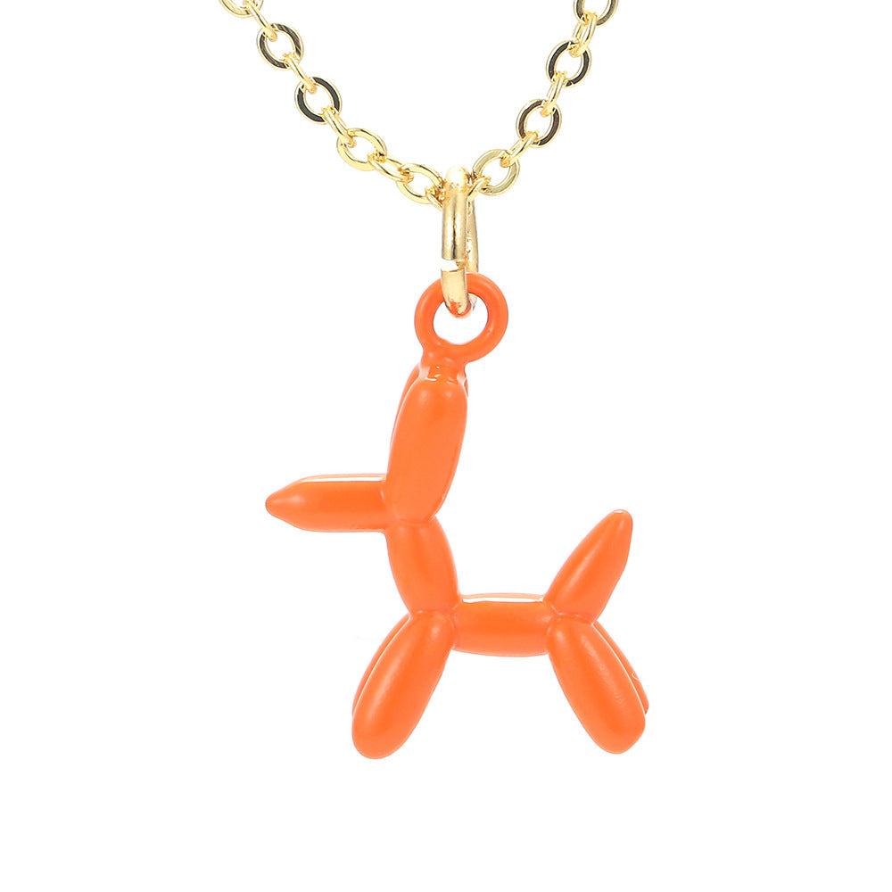 Solid Color Cute Cartoon Puppy Decor Necklace Multicolors