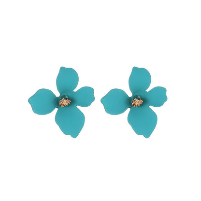 Fashion Flower Alloy Ear Studs