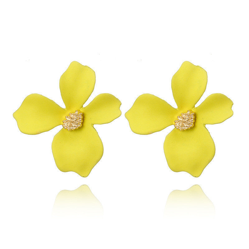 Fashion Flower Alloy Ear Studs