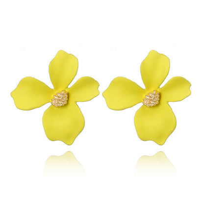 Fashion Flower Alloy Ear Studs