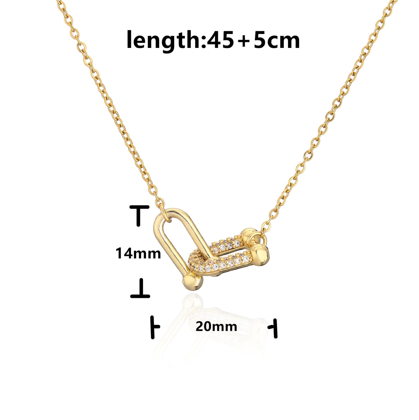 Fashion U Shape Copper Zircon Bracelets Earrings Necklace In Bulk