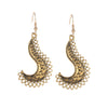 Vintage Style Hollow Hook Pendant Alloy Women's Earrings