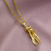 Fashion New Couple Hug Pendant Copper Plating 18k Real Gold Stainless Steel Necklace