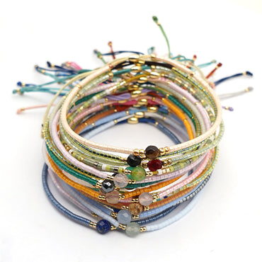 Bohemian Solid Color Beaded Wholesale Bracelets