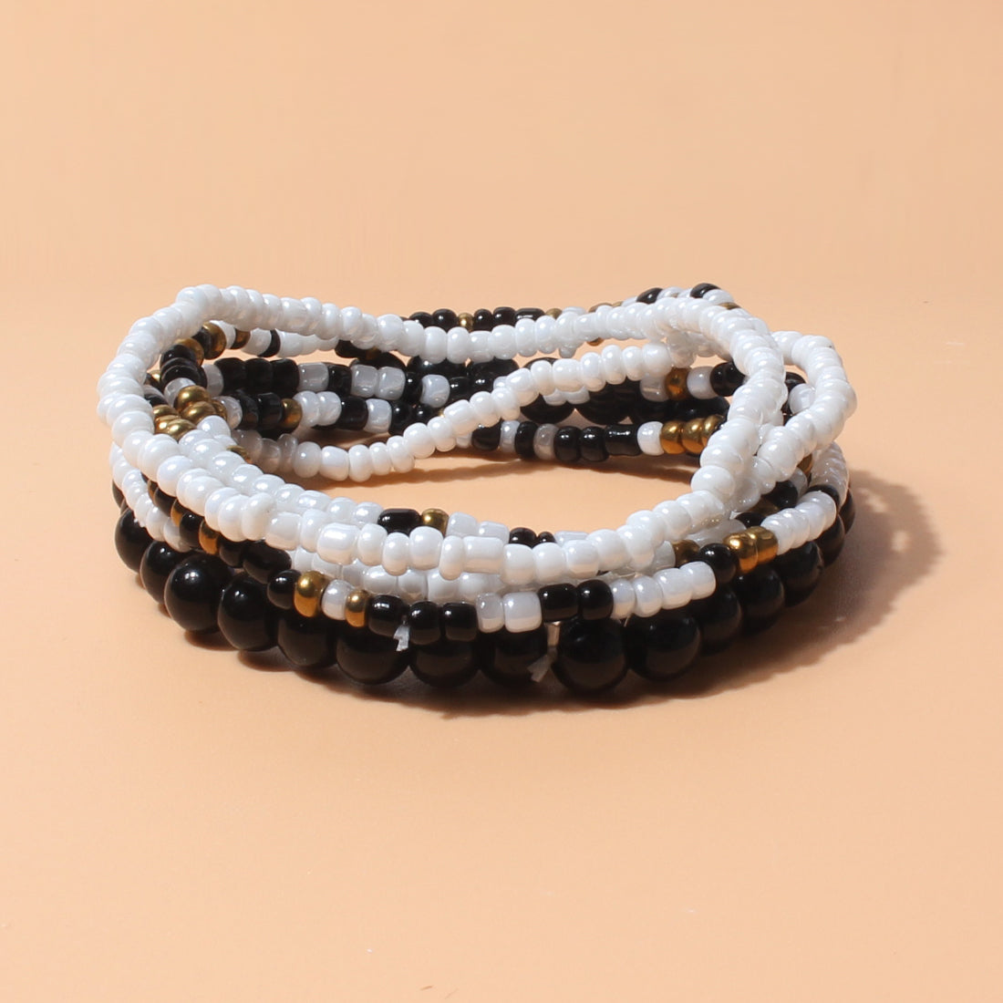 Fashion Bohemian Style Multicolor Bead Acrylic Multi-layer Female Bracelet