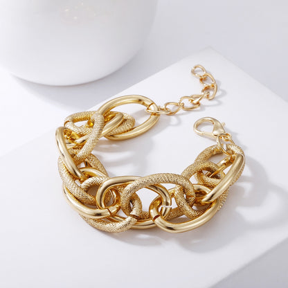 Fashion Multi-layer Metal Acrylic Splicing Geometric Bracelet