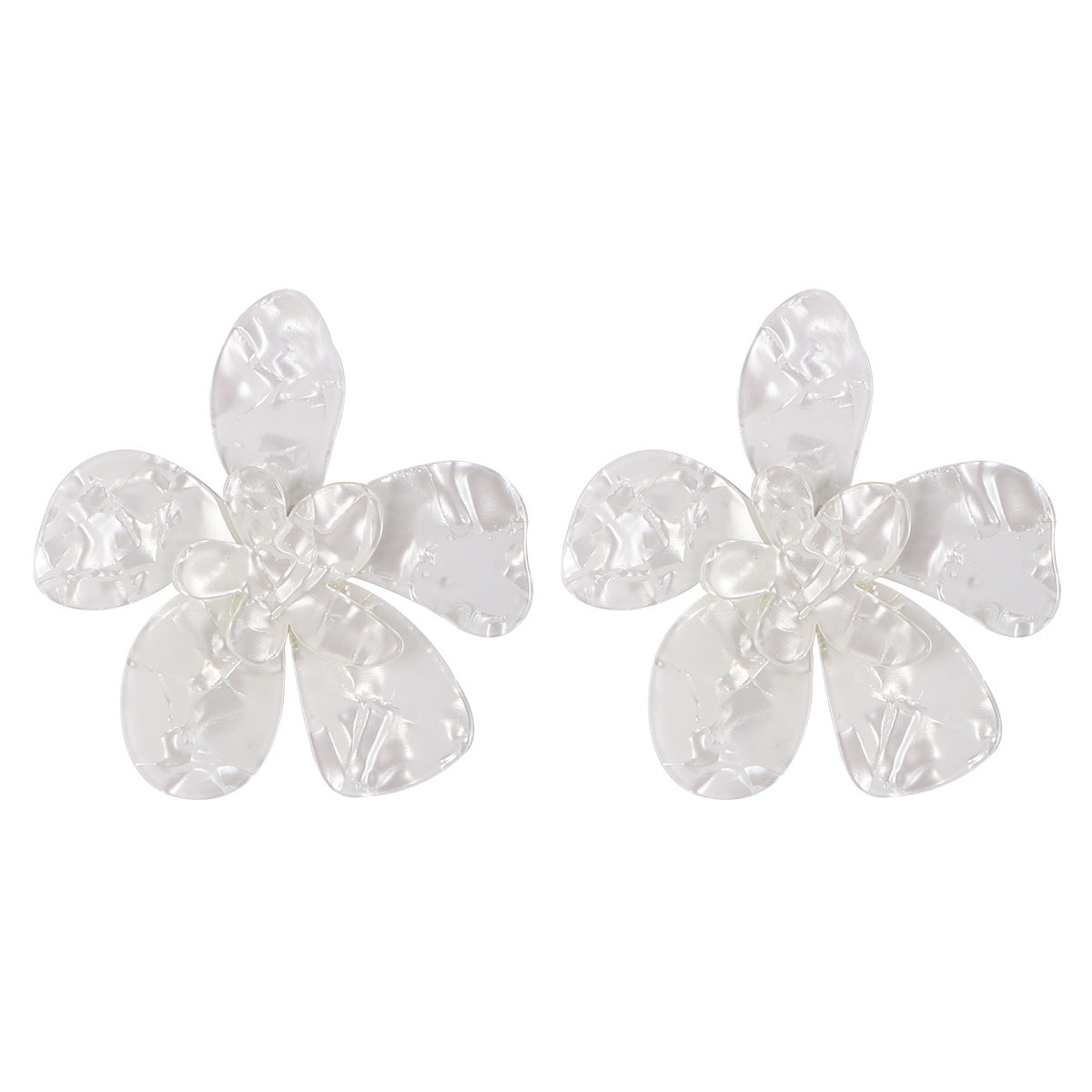 1 Pair Exaggerated Flower Arylic Drop Earrings