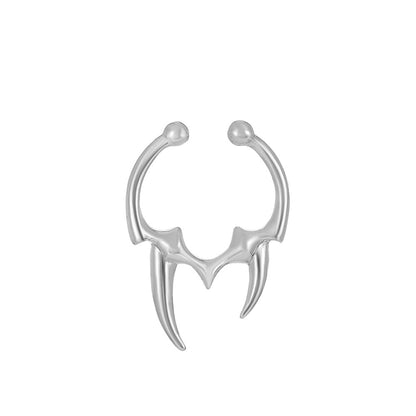 Fashion Gothic Irregular Horn Nasal Splint Non-perforated Nose Ring