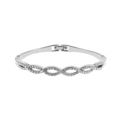 New Fashion Twist Full Diamond Hollow Cross Geometric Bracelet