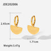 New Style 18k Gold Plated Stainless Steel Hollow Circle Pendant Earrings