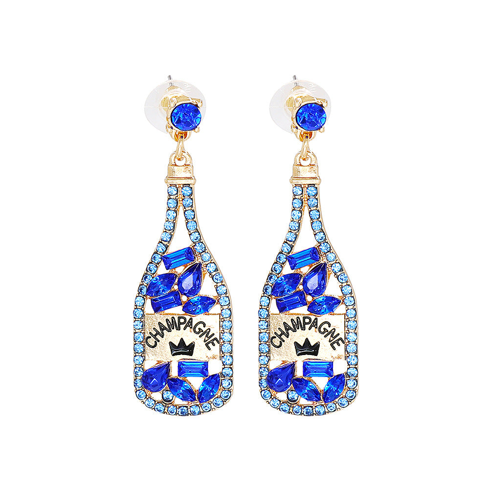 New Spring Fashion Wine Bottle Letter Earrings Women