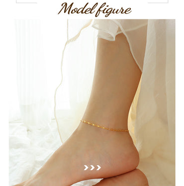 Fashion Beach Chain Anklet Titanium Ornament Foot Simple Ornaments