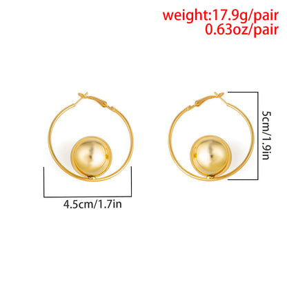 Women's Fashion Solid Color Alloy Earrings Necklace Plating No Inlaid Stud Earrings