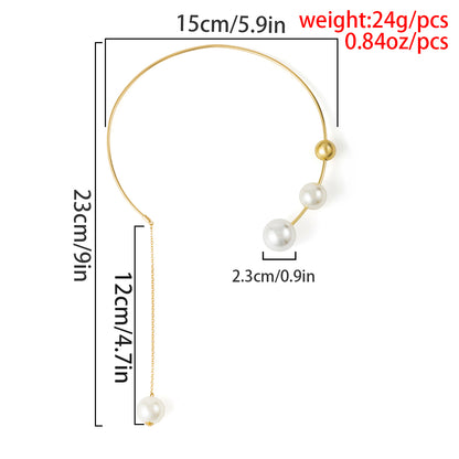 Women's Fashion Solid Color Alloy Earrings Necklace Plating No Inlaid Stud Earrings