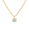 Women's Fashion Devil's Eye Copper Necklace Inlaid Zircon Zircon Copper Necklaces