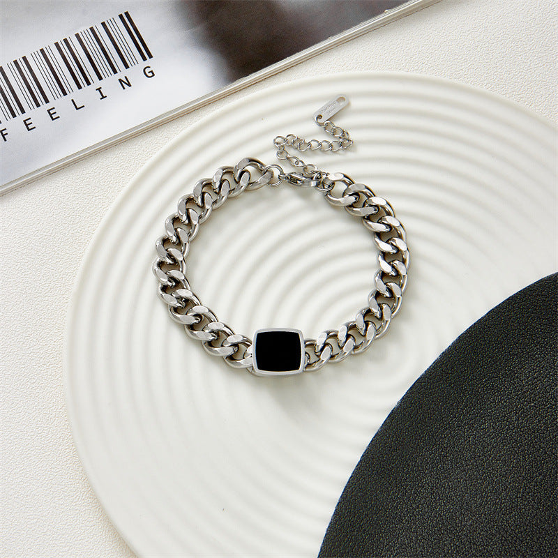 New Style Hip Hop Stainless Steel Thick Chain Bracelet