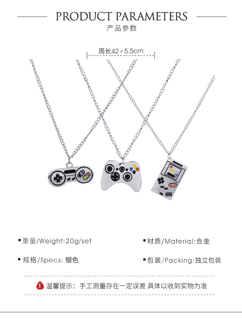 Men's Hip-hop Game Console Alloy Necklace Plating Layered Necklaces