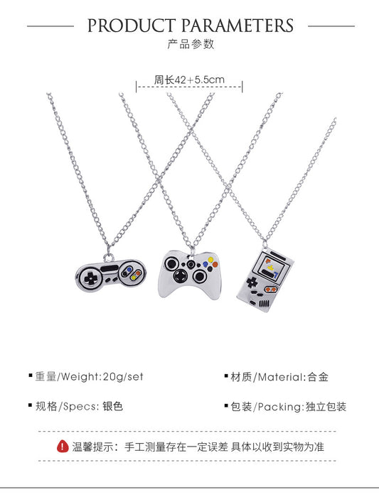Men's Hip-hop Game Console Alloy Necklace Plating Layered Necklaces