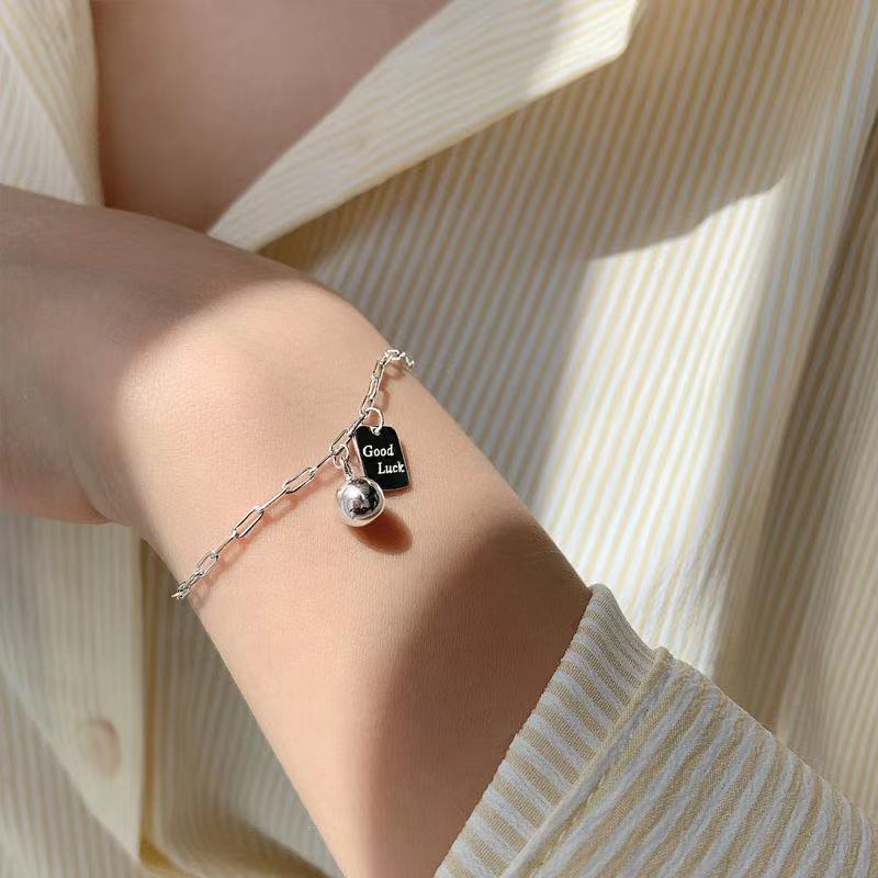 Simple Style Titanium Steel Letter Pattern Bracelet Necklace Daily Electroplating Unset