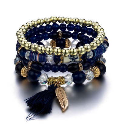 Classical Tassel Wings Glass Artificial Crystal Women's Bracelets