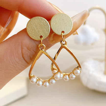 Women's Fashion Geometric Alloy Earrings Splicing Plating No Inlaid Hoop Earrings