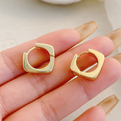 Women's Fashion Geometric Alloy Earrings Splicing Plating No Inlaid Hoop Earrings