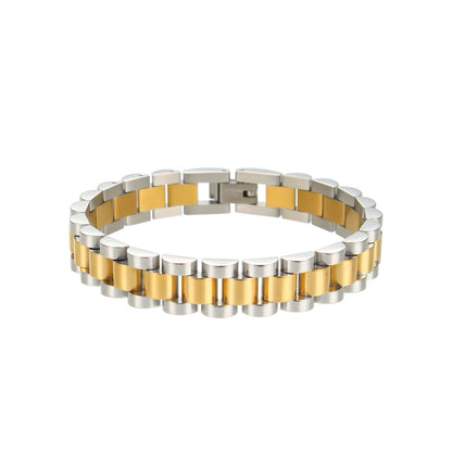 Fashion Geometric Stainless Steel No Inlaid Gold Plated Bracelets Jewelry