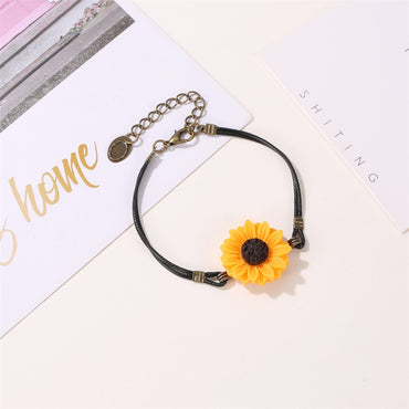 Pastoral Sunflower Alloy Bracelets