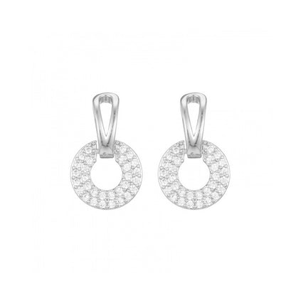 Wholesale Jewelry 1 Pair Simple Style Geometric Metal Zircon Earrings