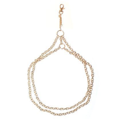 Elegant Geometric Alloy Plating Body Chain