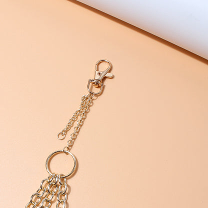 Elegant Geometric Alloy Plating Body Chain