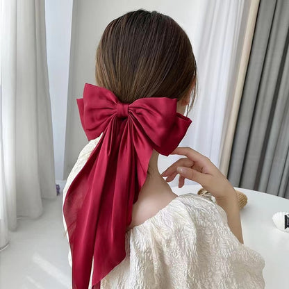 Korean New Bow Hair Accessories Solid Color Bows Hairpins Wholesale