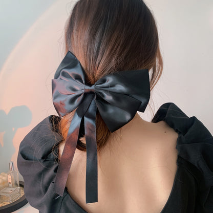 Korean New Bow Hair Accessories Solid Color Bows Hairpins Wholesale