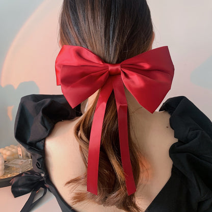 Korean New Bow Hair Accessories Solid Color Bows Hairpins Wholesale