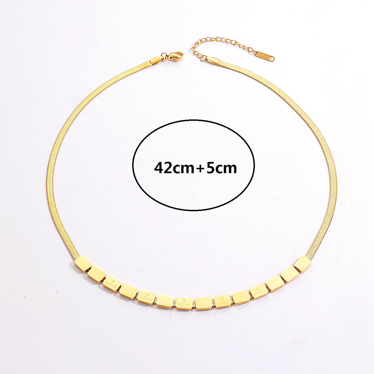 Simple Style Square Stainless Steel Necklace Plating Stainless Steel Necklaces