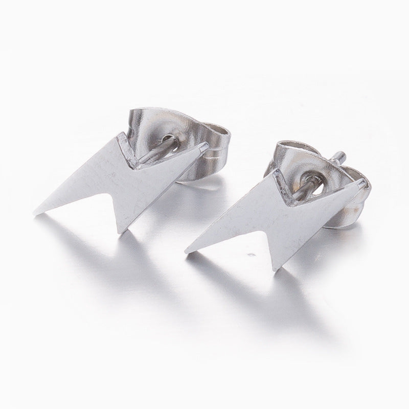 1 Pair Fashion Geometric Titanium Steel Plating Ear Studs