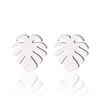 Women's Fashion Palm Tree Stainless Steel No Inlaid Ear Studs Stainless Steel Earrings