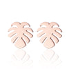 Women's Fashion Palm Tree Stainless Steel No Inlaid Ear Studs Stainless Steel Earrings