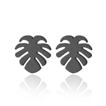 Women's Fashion Palm Tree Stainless Steel No Inlaid Ear Studs Stainless Steel Earrings