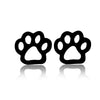 1 Pair Cute Paw Print Plating 304 Stainless Steel 18K Gold Plated Ear Studs