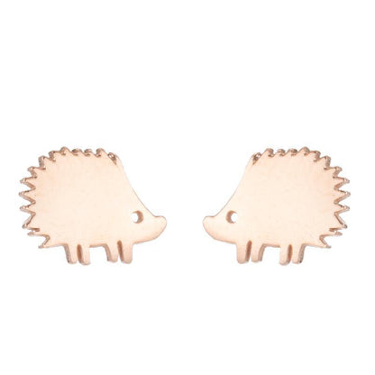 Simple Style Animal Stainless Steel Hollow Out Ear Studs 1 Pair