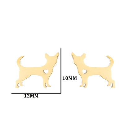 1 Pair Cute Animal Titanium Steel Plating Ear Studs