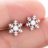 Women's Simple Style Animal Snowflake Stainless Steel No Inlaid Ear Studs Stainless Steel Earrings