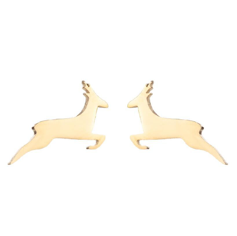 Simple Style Animal Stainless Steel Hollow Out Ear Studs 1 Pair